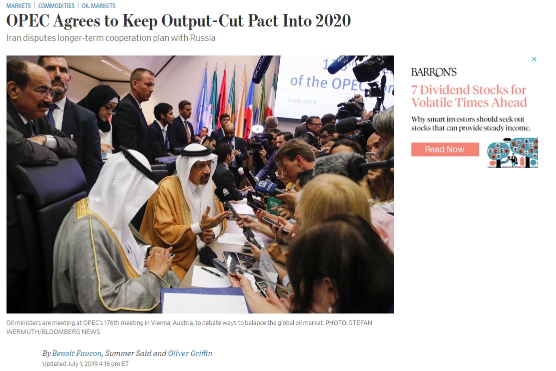WSJ Opec Coverage — Vienna – Oliver Griffin